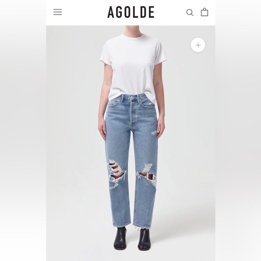 AGOLDE 90'S MID RISE LOOSE FIT in FALL OUT